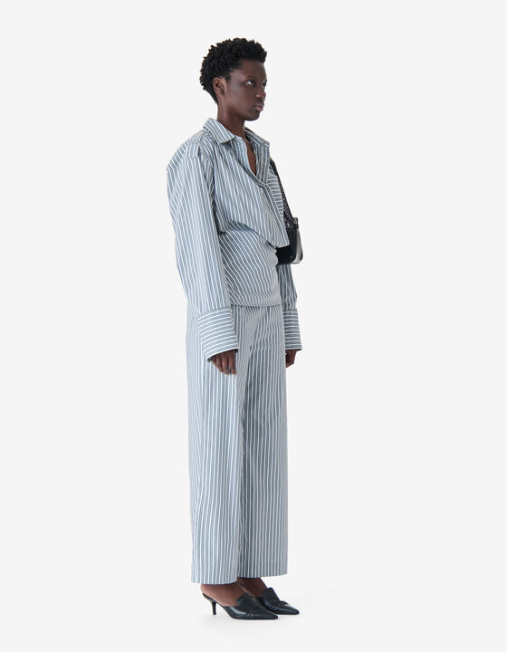 ASYMMETRICAL STRIPED SHIRT