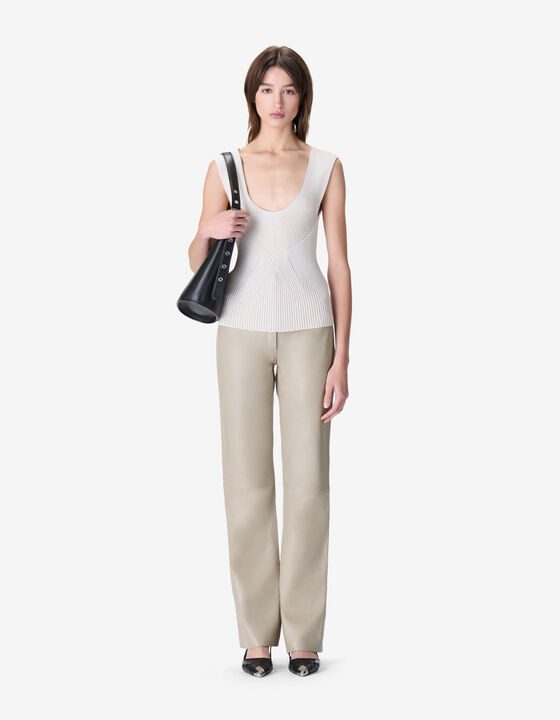 LEATHER SUIT PANTS