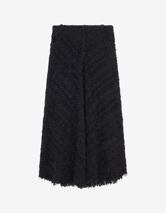 JUPE MI-LONGUE EN TWEED