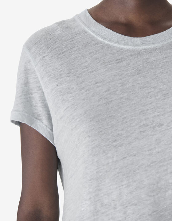ROUND NECK LINEN T-SHIRT
