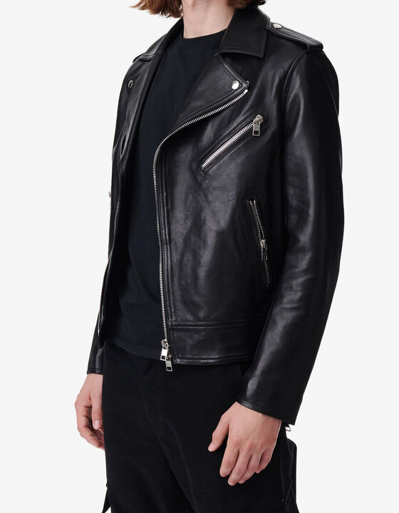 LEATHER BIKER JACKET