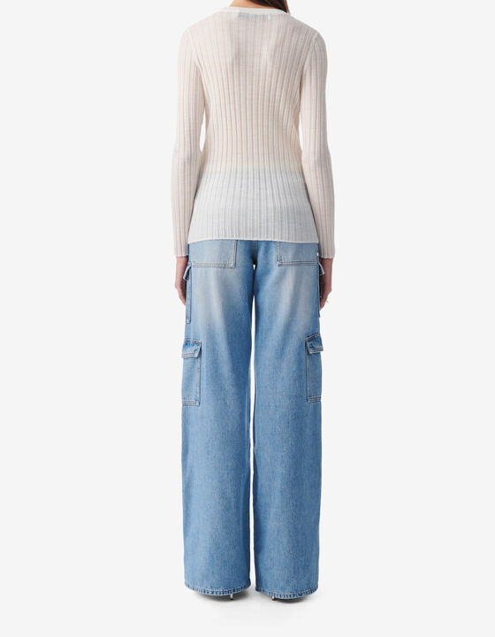 V-NECK RIBBED SWEATER
