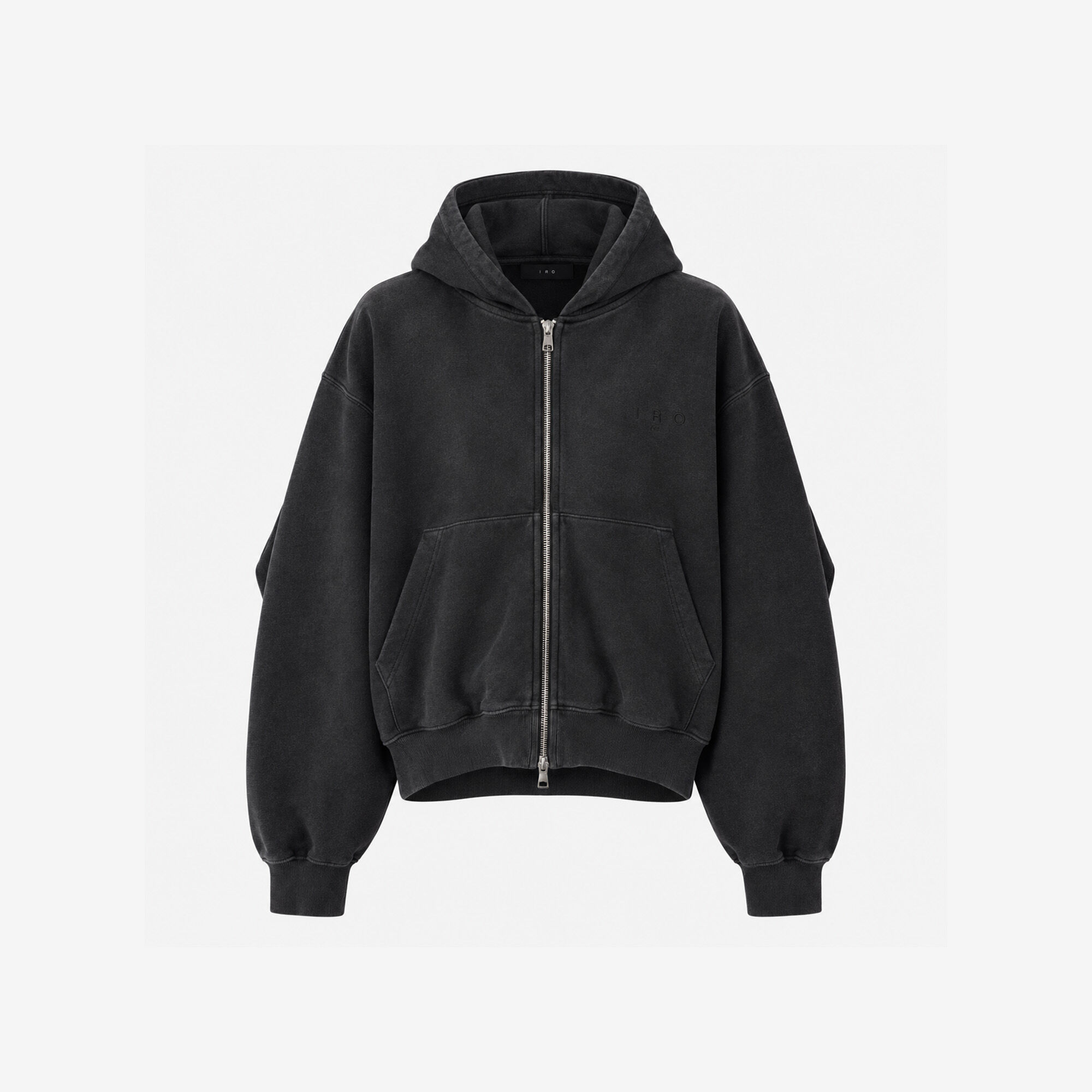 JERI men black cotton zip-up hoodie | IRO