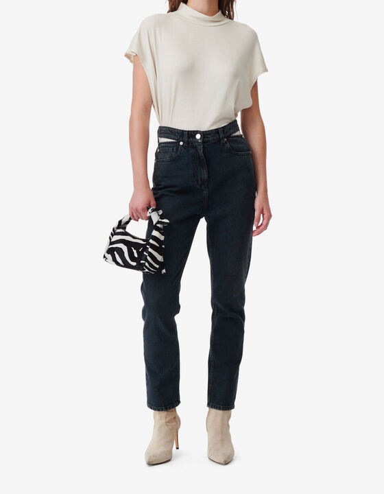 SLIM FIT JEANS WITH CUT-OUTS