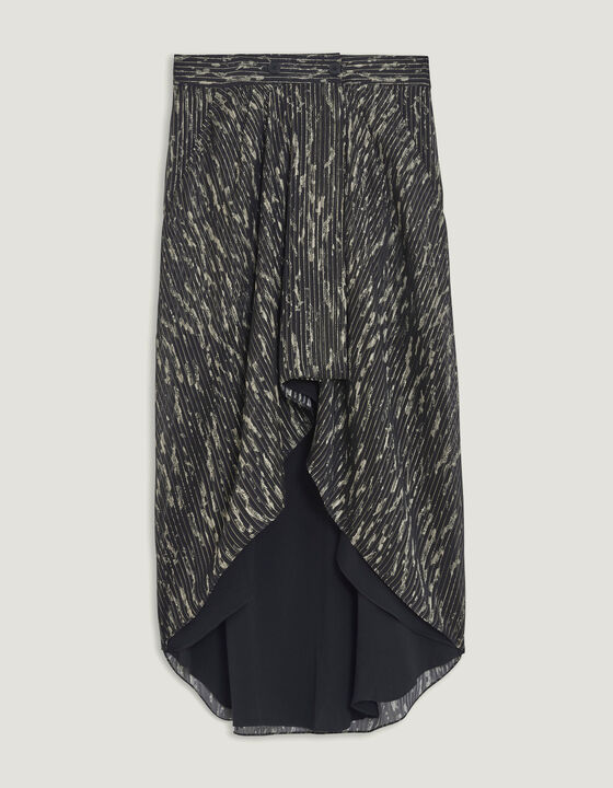 ARZU METALLIC HIGH LOW SKIRT