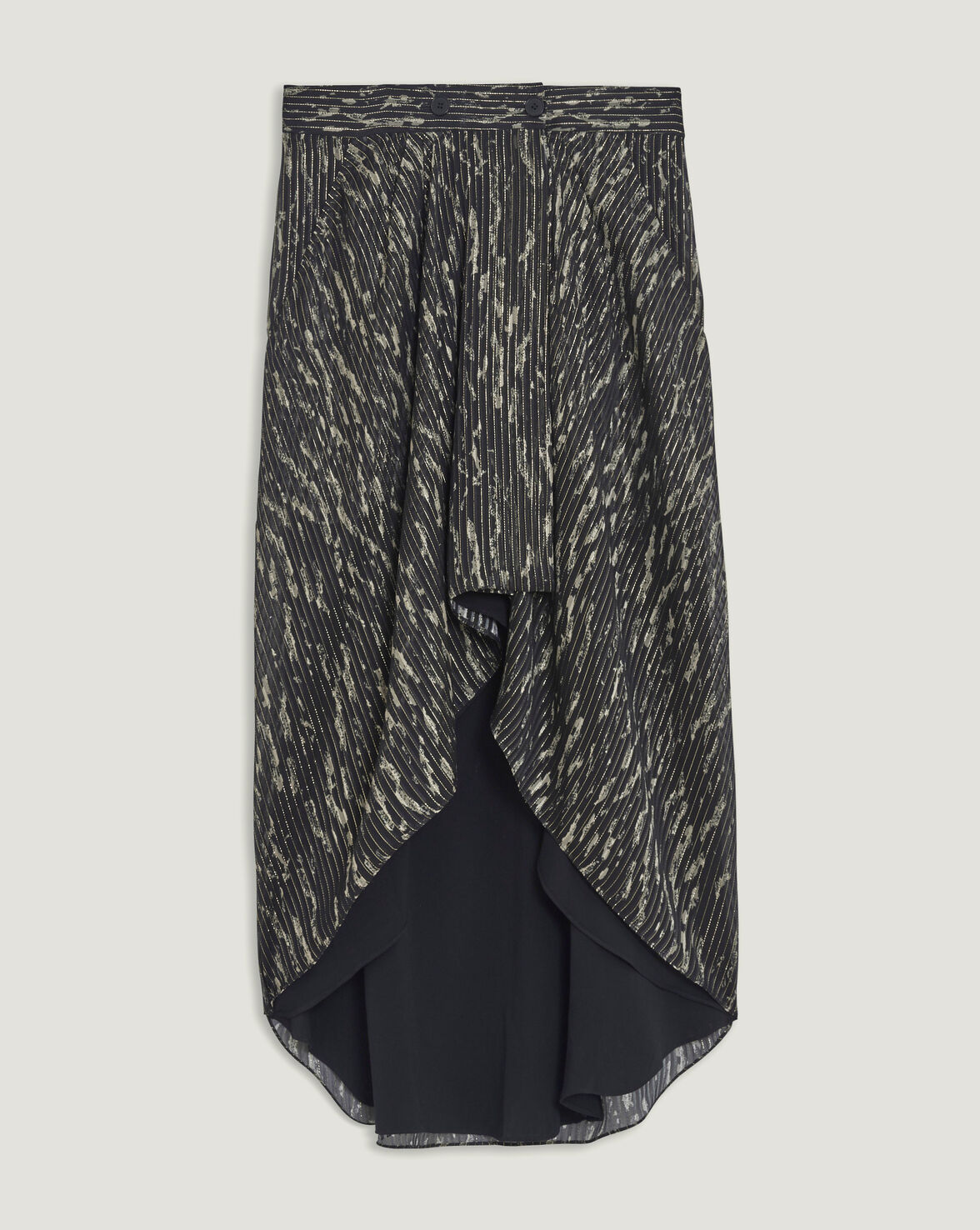 ARZU METALLIC HIGH LOW SKIRT image number null