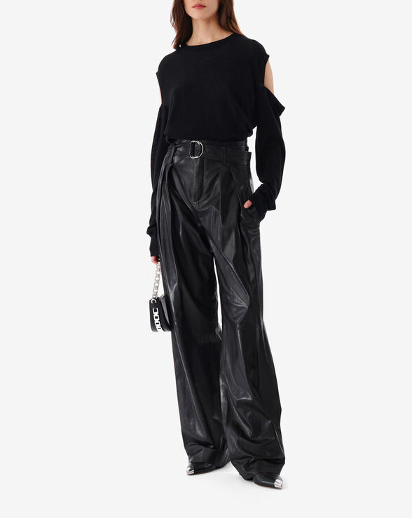 PANTALON PALAZZO EN CUIR ADICA
