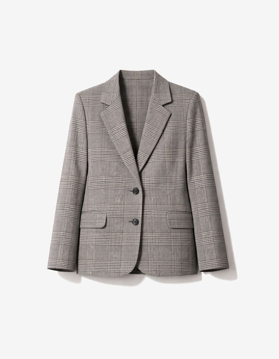 CHECKED SUIT JACKET