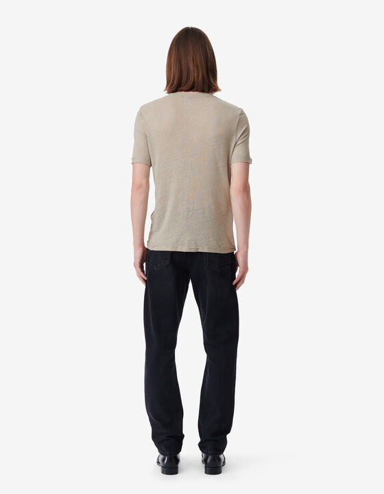 ROUND-NECK LINEN T-SHIRT