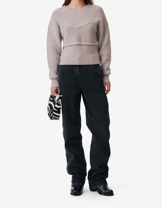 OVERSIZED ROUND-NECK SWEATER