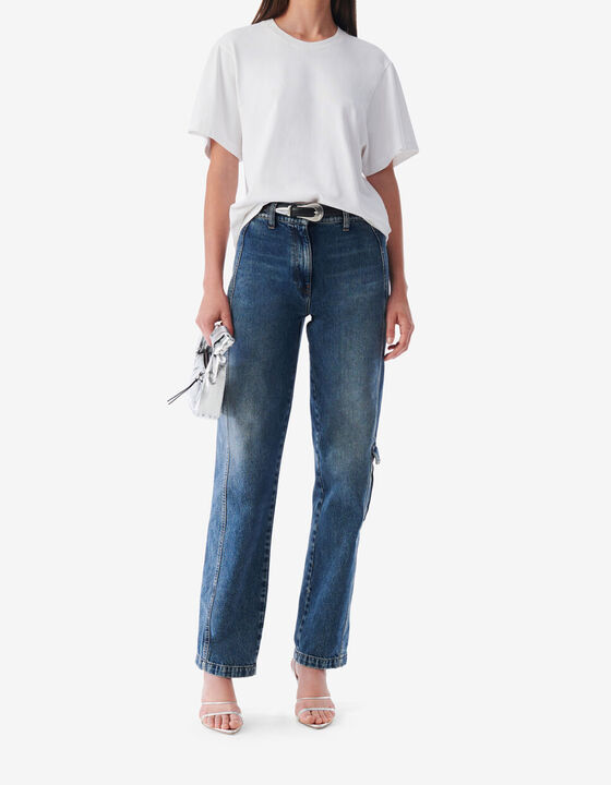 OPEN-BACK ROUND-NECK T-SHIRT