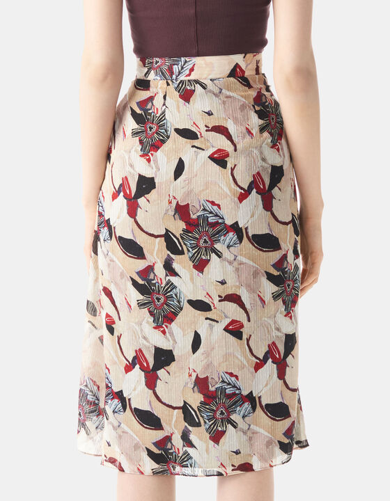 PRINTED MIDI SKIRT