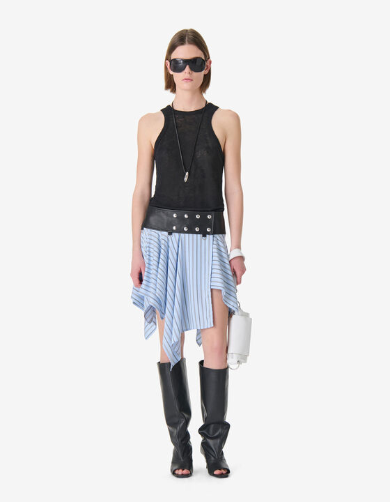 FITTED LINEN TANK TOP