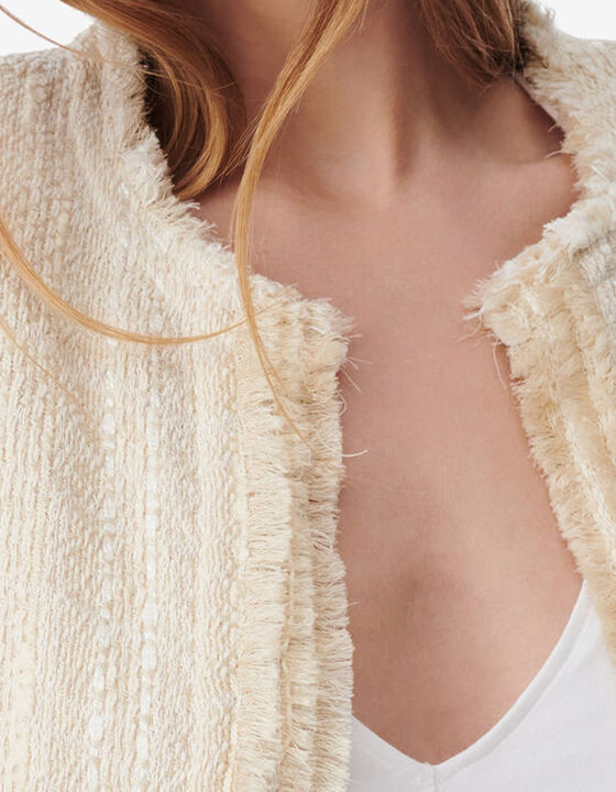 FRINGED TWEED JACKET