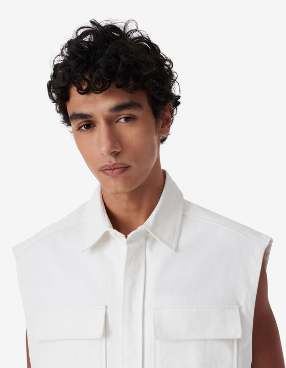 SLEEVELESS OVERSHIRT