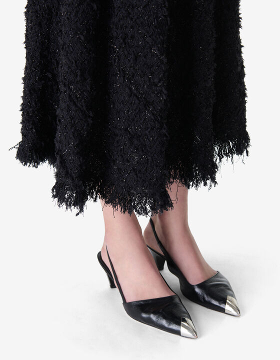 JUPE MI-LONGUE EN TWEED