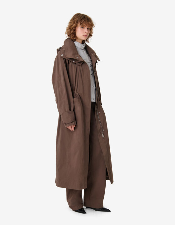 LONG HOODED COAT