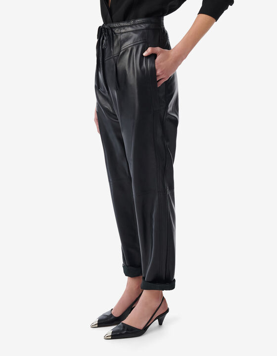 LEATHER JOGGING PANTS