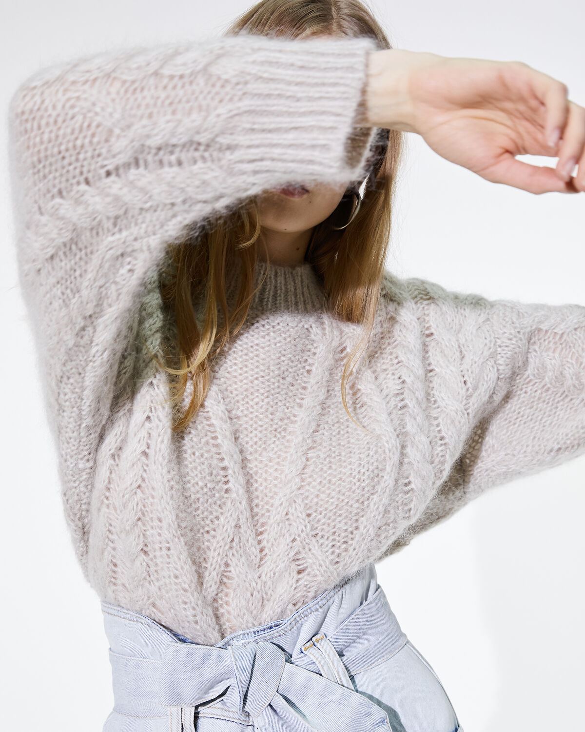 Wink Sweater Beige And Stone Grey by IRO Paris