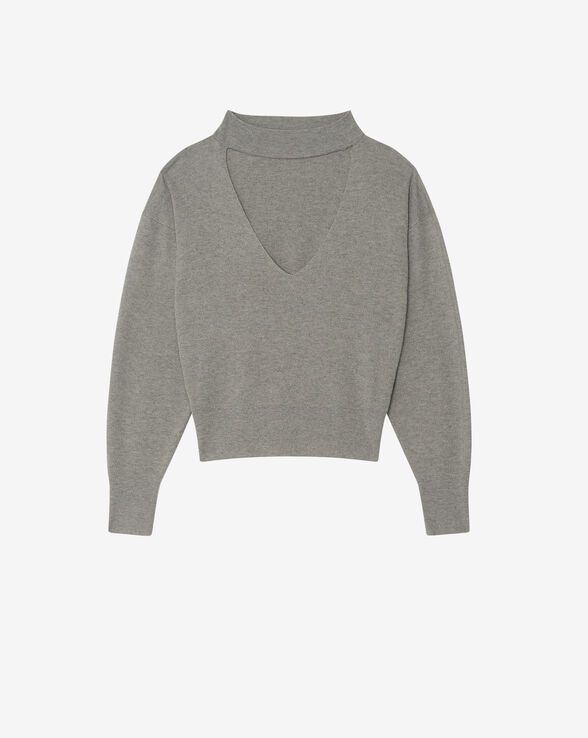 ZOELA CUT OUT KNIT SWEATER