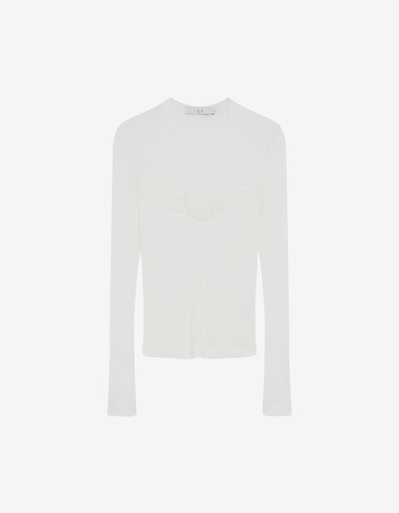 GATHERED LONG SLEEVE TOP