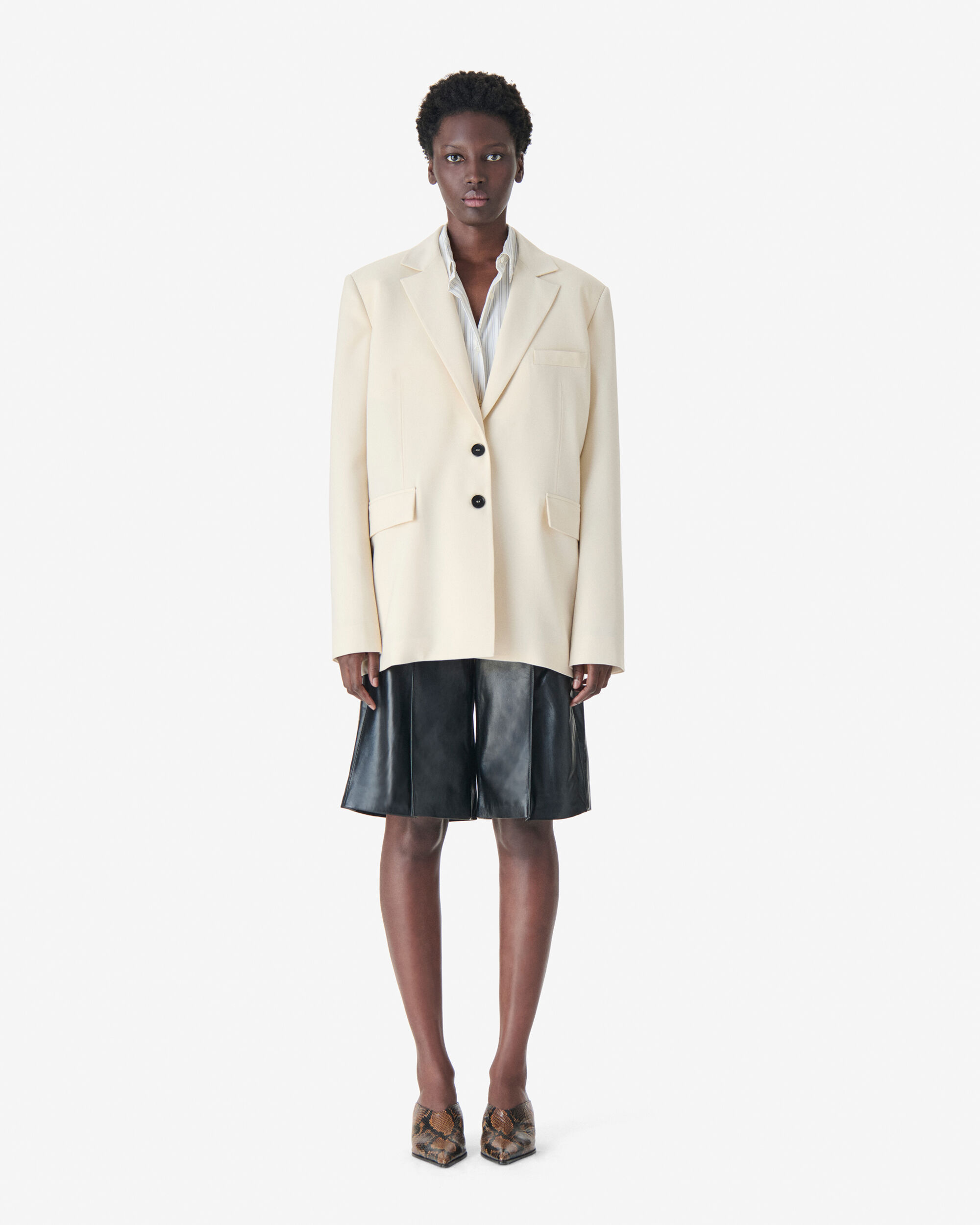 ALAPI women beige oversized tailored jacket | IRO