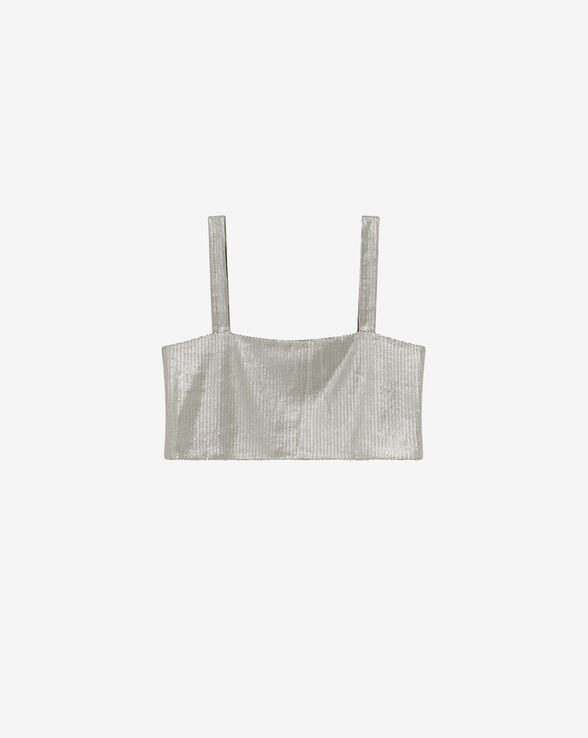 ESPAL CROPPED SEQUIN TOP