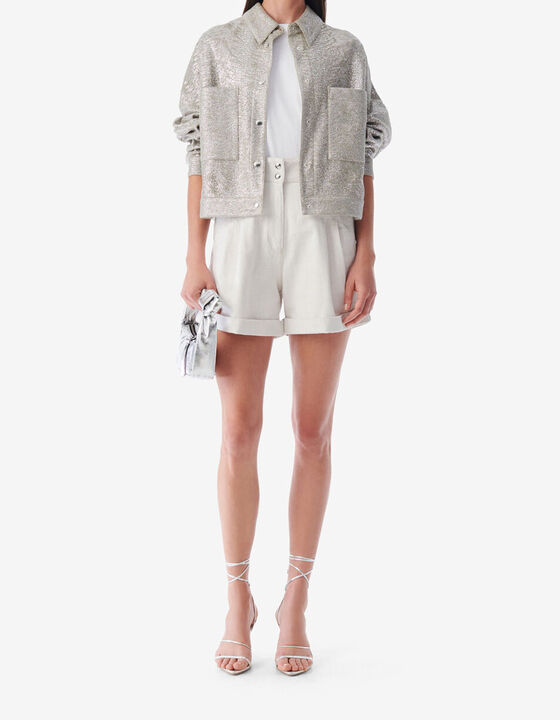 CANVA HIGH-WAISTED DENIM SHORTS