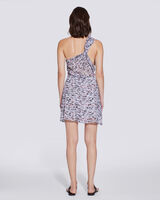 PETALS ONE SHOULDER PRINTED MINI DRESS image number null