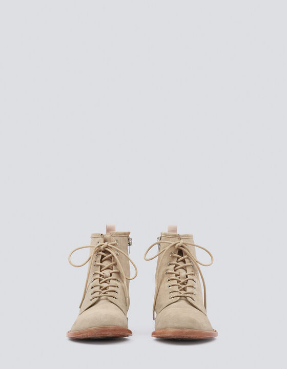 IROZA LACE-UP LEATHER BOOTS