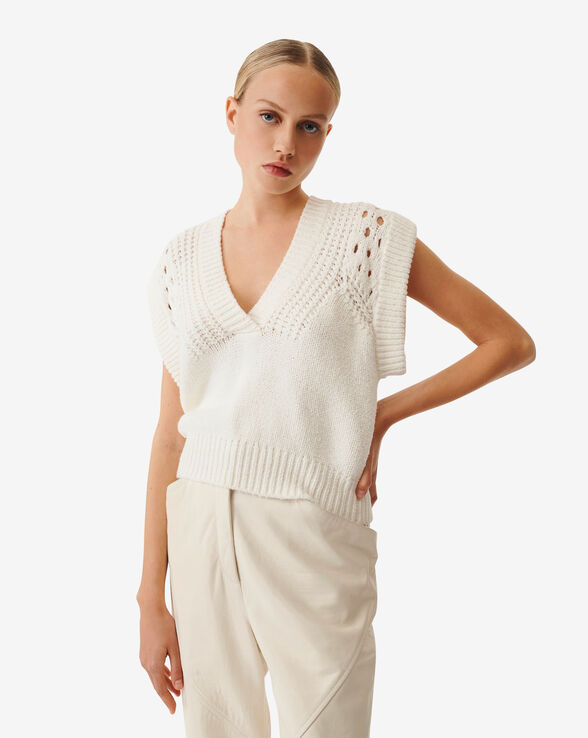 NEREA V-NECK SLEEVELESS SWEATER
