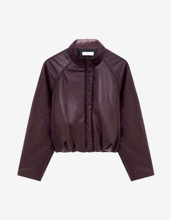LAMB LEATHER CROPPED JACKET