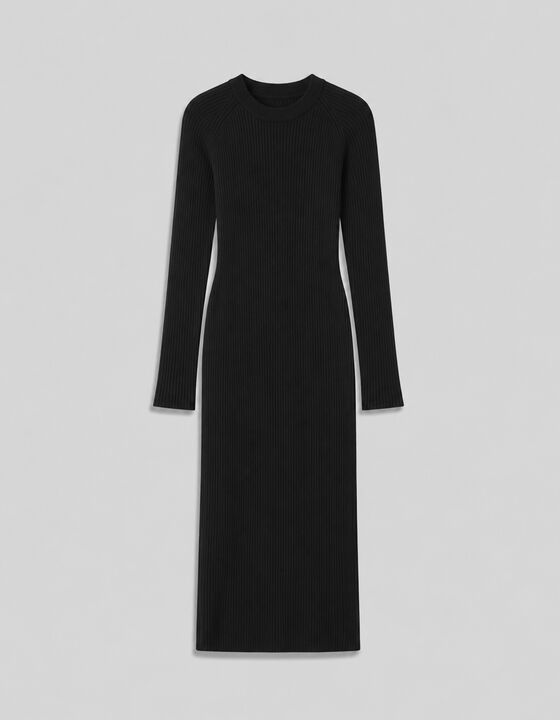 CASHMERE RIBBED MAXI DRESS