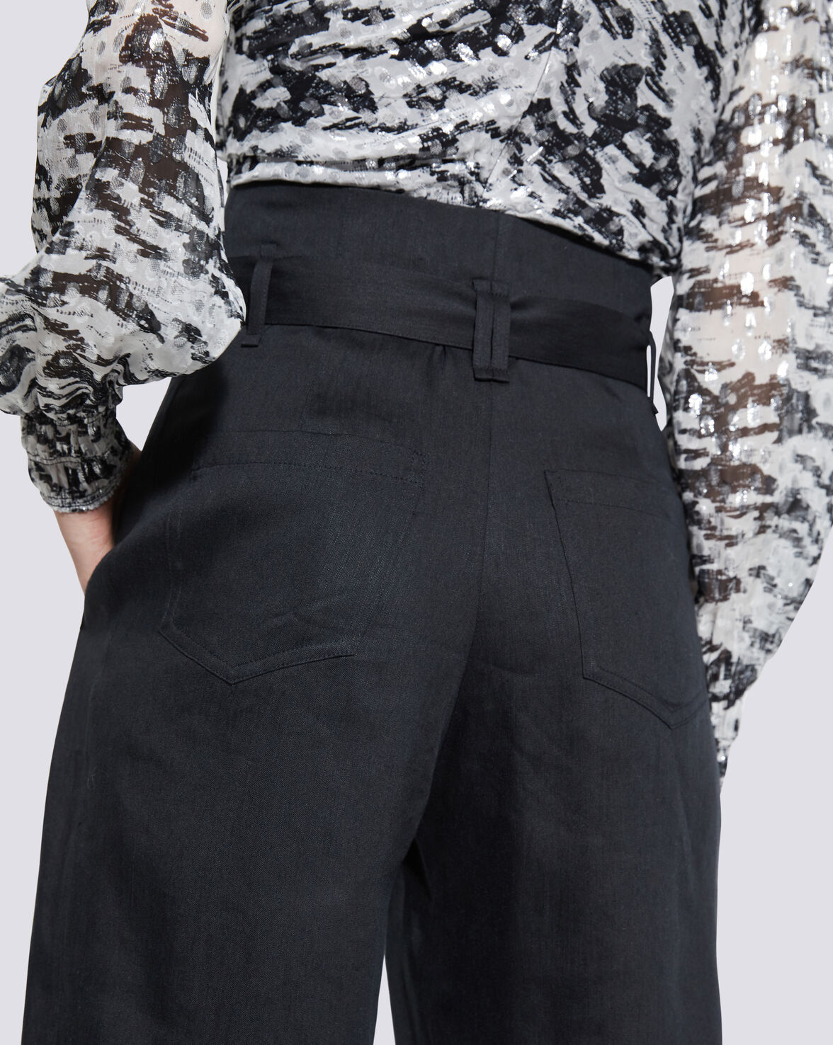 MARGATE PAPERBAG TAPERED TROUSER PANTS image number null