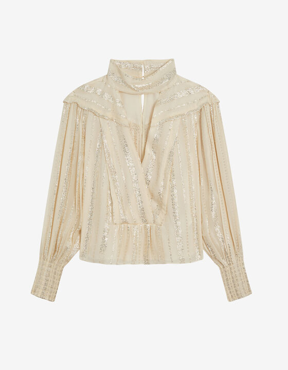 LUREX V-NECK TOP