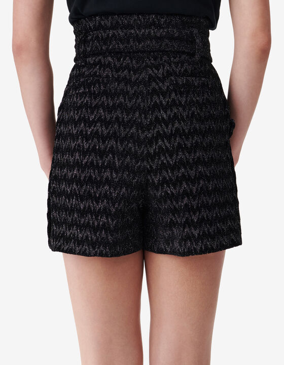 SHORT TAILLE HAUTE LUREX