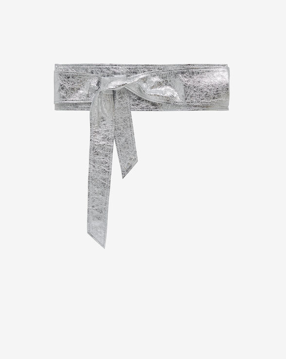 NERA SILVER LEATHER BELT