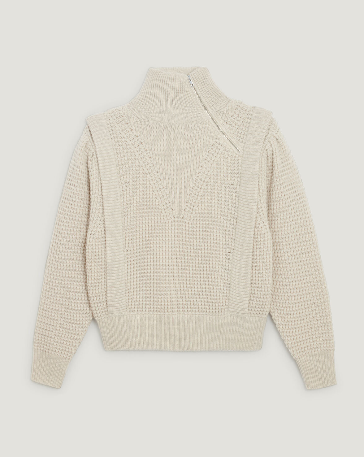 MACKY WAFFLE KNIT TURTLENECK SWEATER image number null