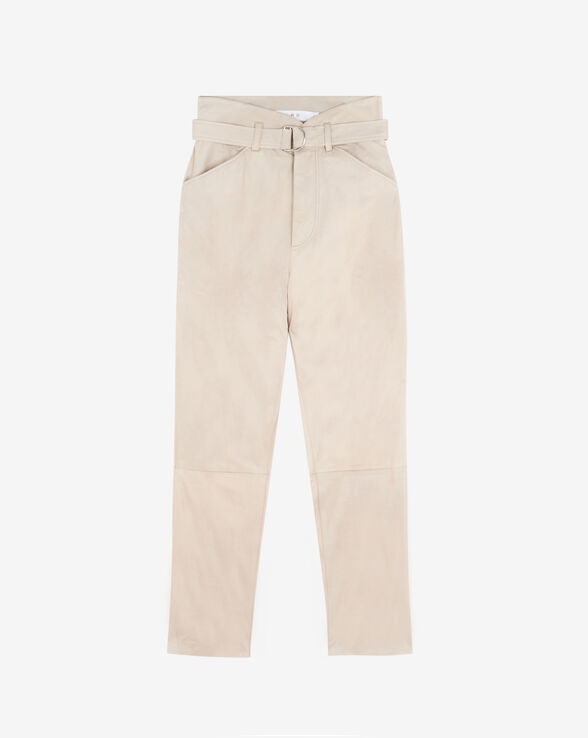 LENAM HIGH WAISTED LEATHER TROUSERS
