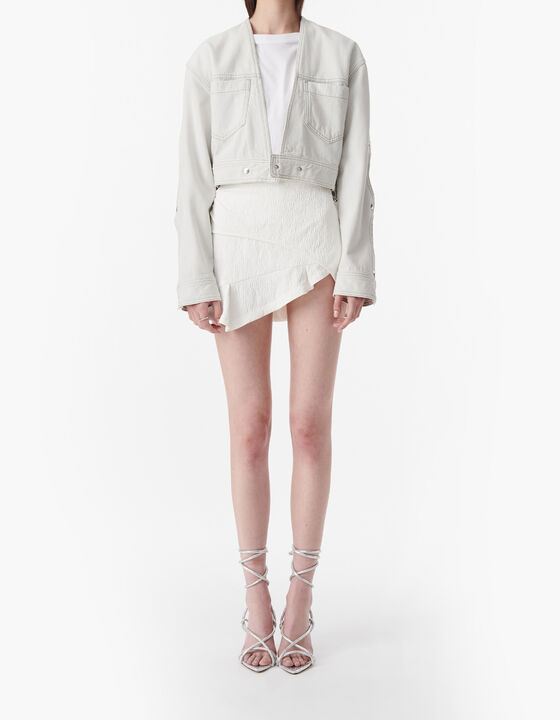 ASYMMETRICAL TEXTURED SKIRT