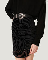 NIZART ZEBRA PRINT TEXTURED MINI SKIRT image number null