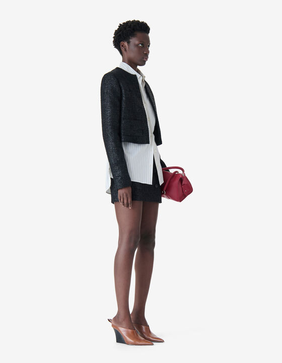 SHORT IRIDESCENT TWEED JACKET