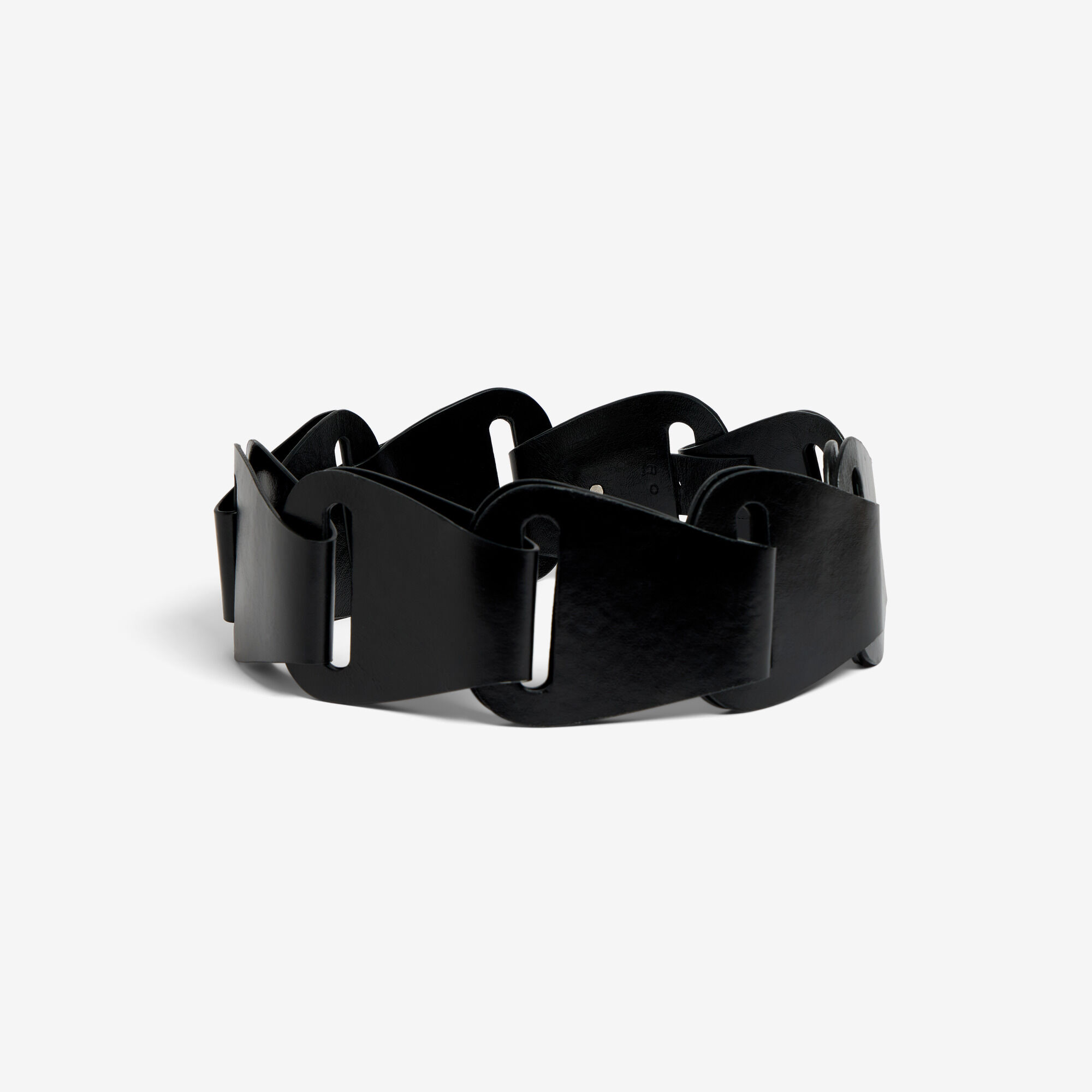 ORIGAMI women black large leather belt | IRO
