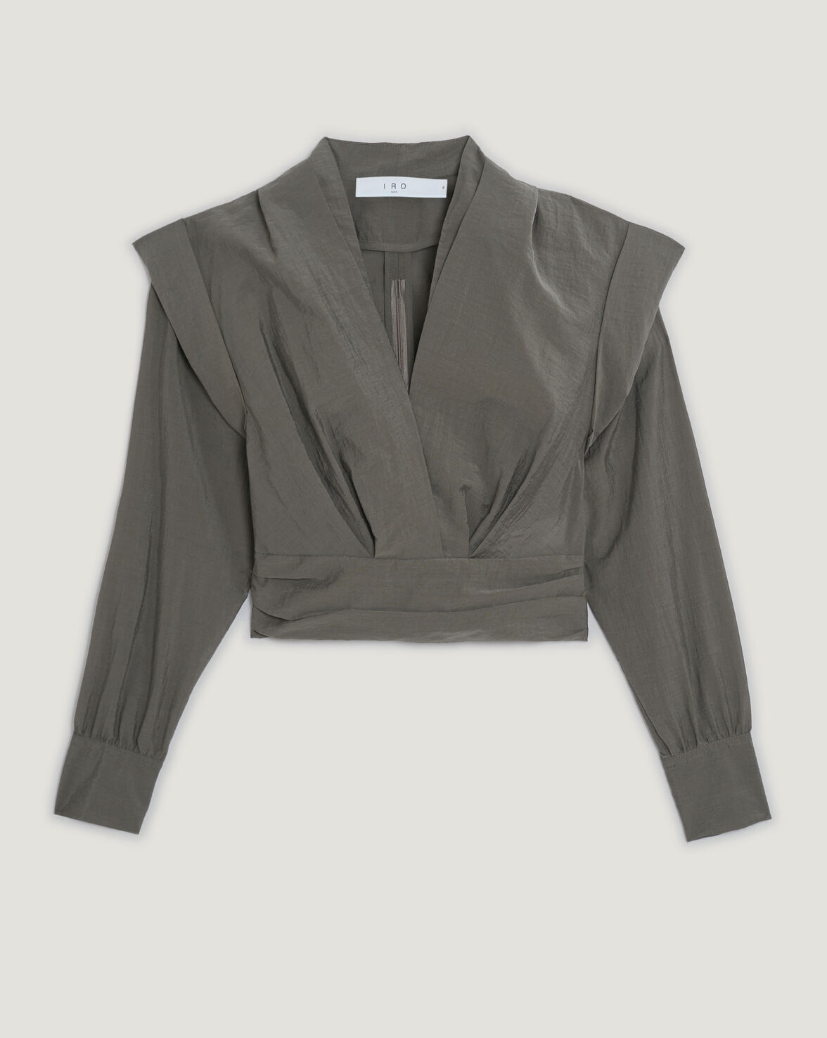 KOYTY STRUCTURED V NECK BLOUSE TOP image number null