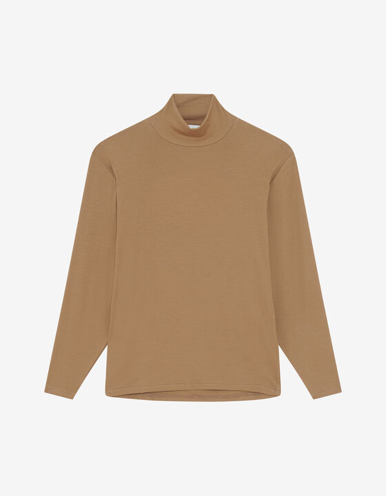 HIGH-NECK TOP WITH CUT-OUT