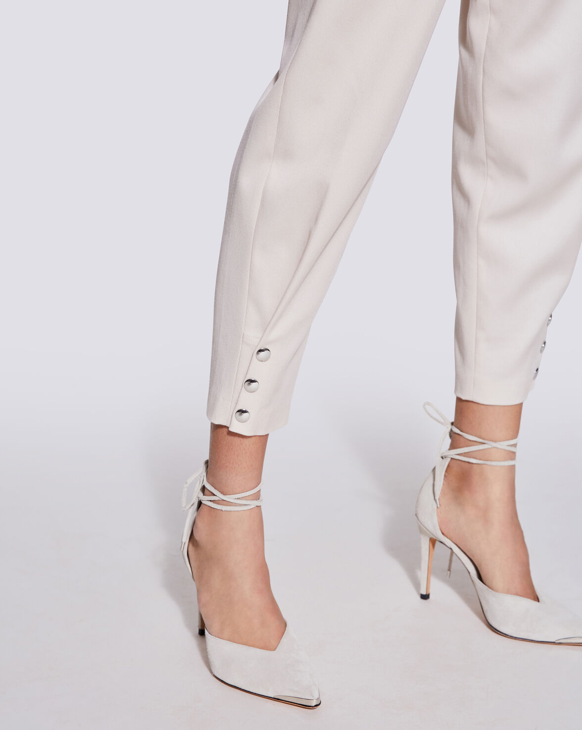 MIFAL SUEDE POINTED TOE ANKLE TIE PUMPS image number null