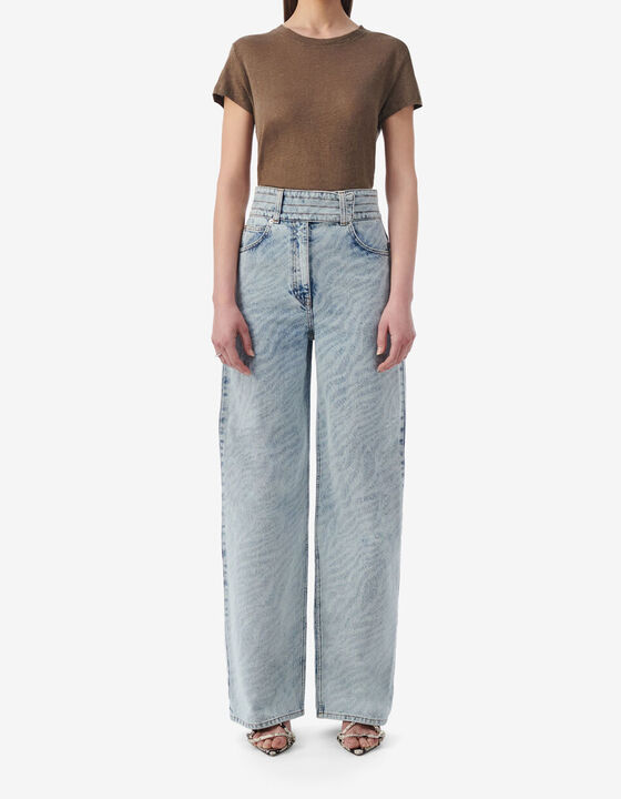 ROUND-NECK LINEN T-SHIRT