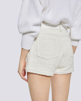NANNIE TWEED BELTED MINI SHORTS image number null
