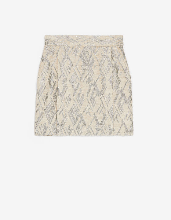PLEATED LUREX SKIRT