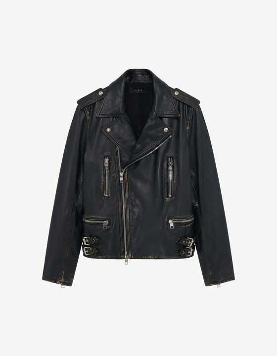 LEATHER BIKER JACKET